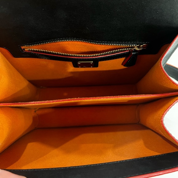 MCM gray snakeskin crossbody with red leather trim - Picture 3 of 6